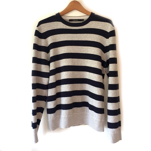 J Brand Sweaters - J Brand Striped Navy & Grey Sweater Size Medium